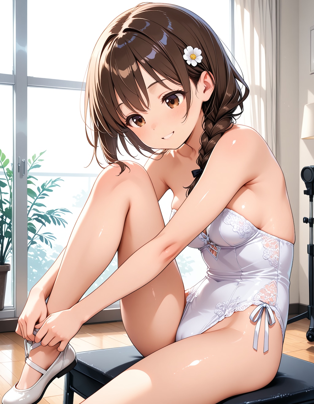 三つ編みちゃんレオタード編