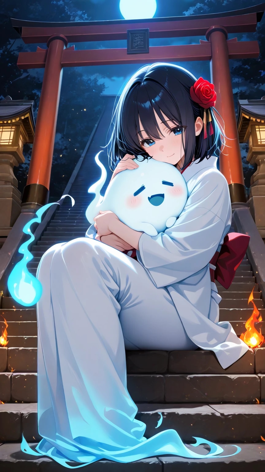 月夜は人魂ちゃんといっしょ🌙 | の人気AIイラスト・グラビア