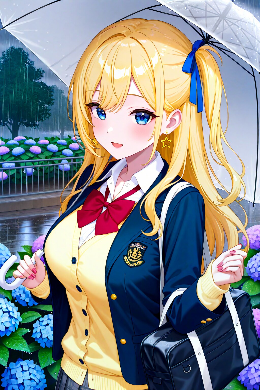 雨と紫陽花とナミちゃん