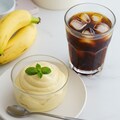 デザートのバナナムースとアイス珈琲 3枚目