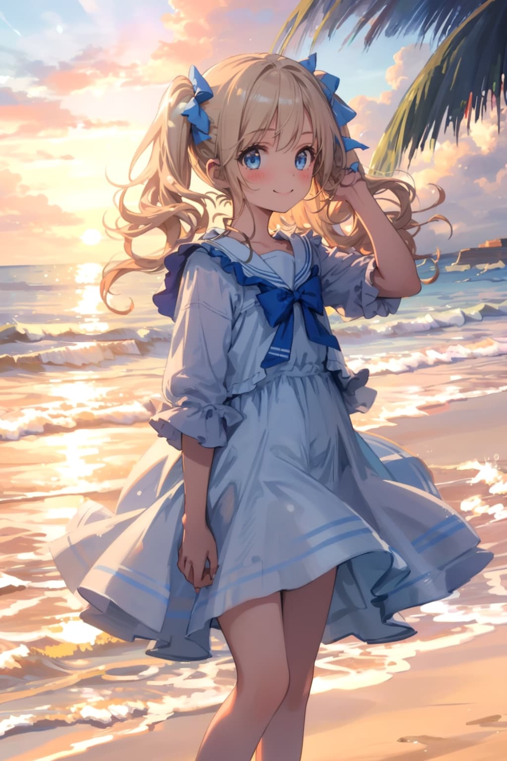 朝の散歩で