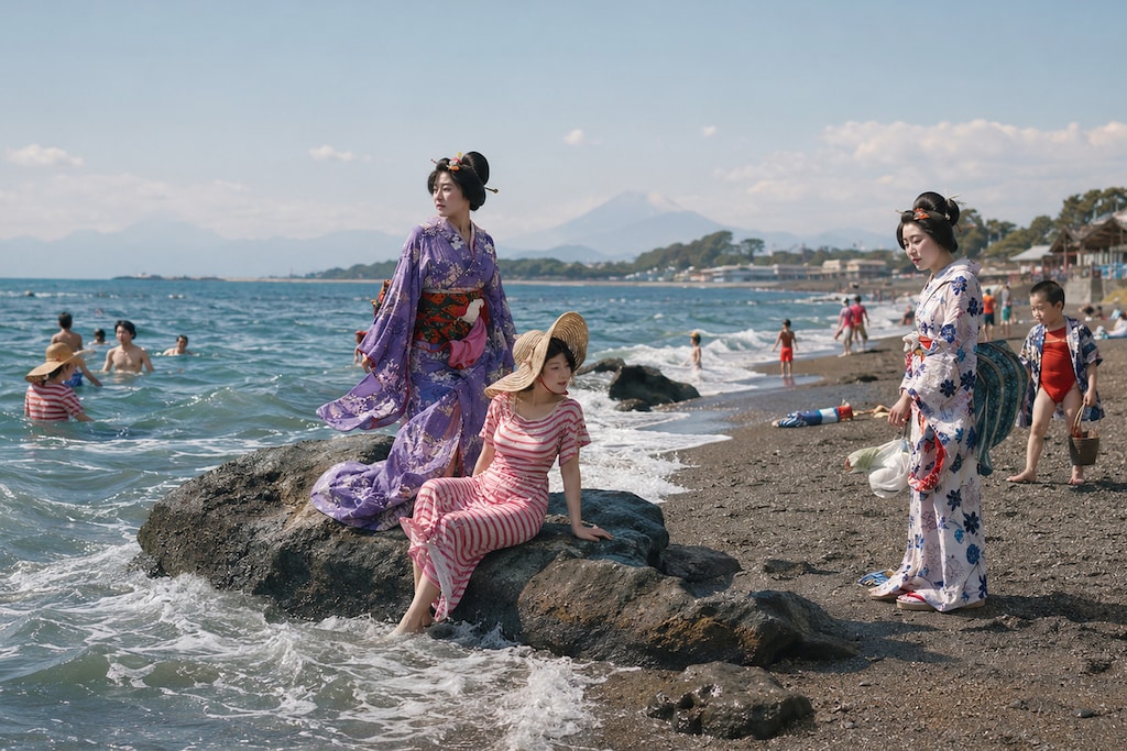 【レトロ風景】水着写真黎明編(⌖さん主催「レトロ風景投稿企画」エントリー作品)