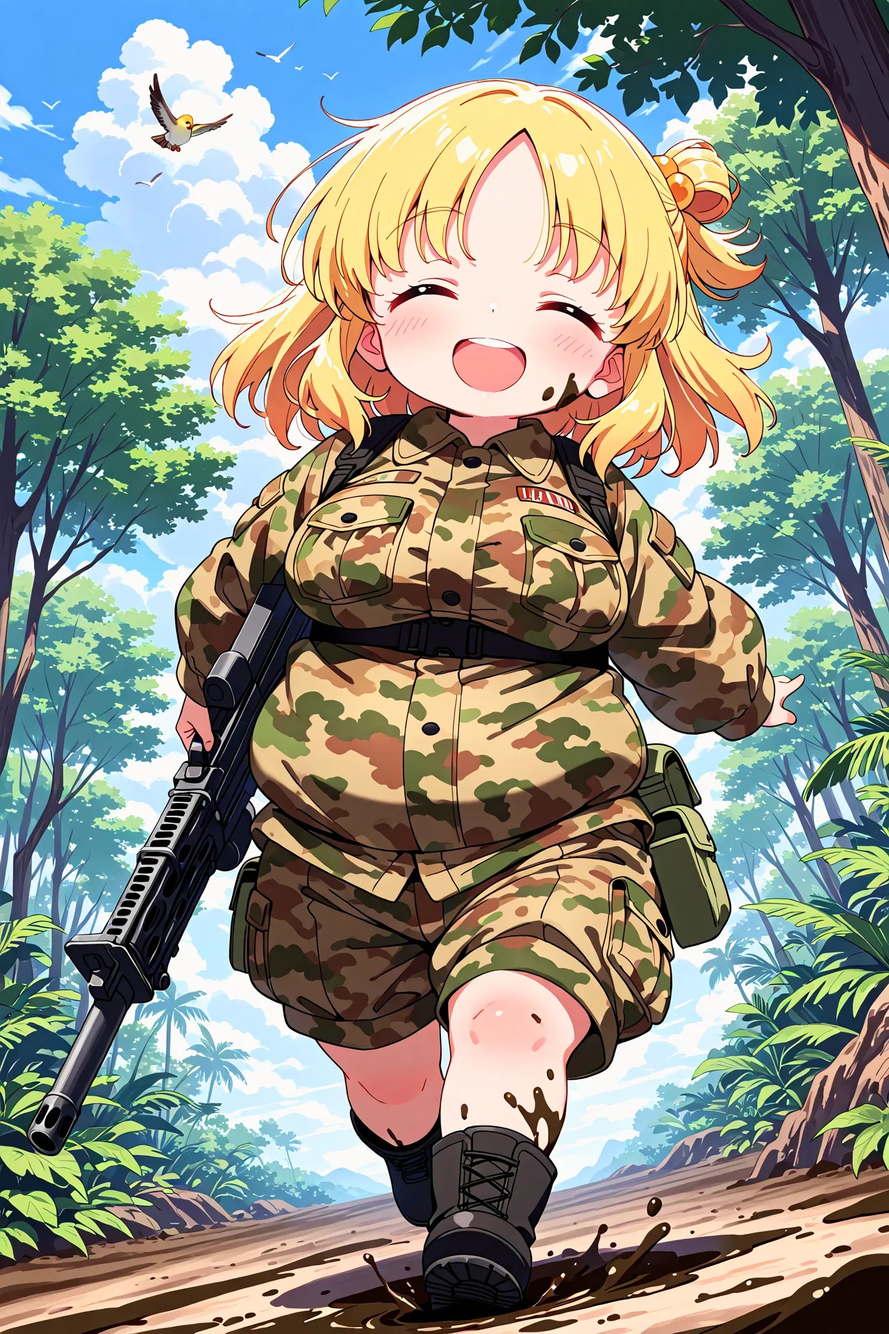 みんなでサバゲー・めろんチームまりあ | の人気AIイラスト・グラビア