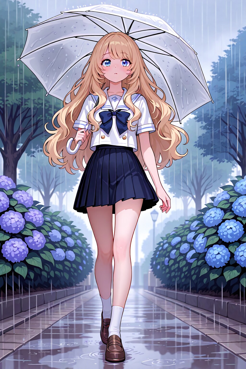 紫陽花が咲く公園