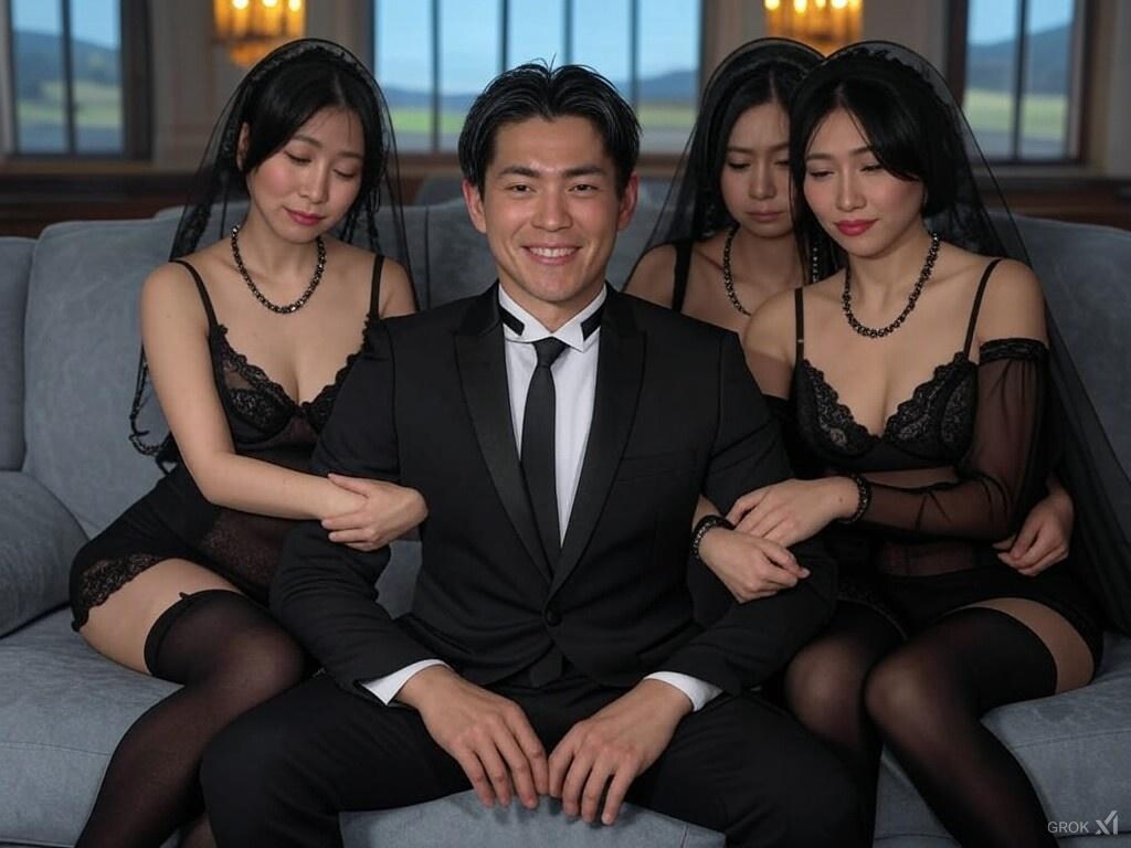 一夫多妻婚　未亡人２