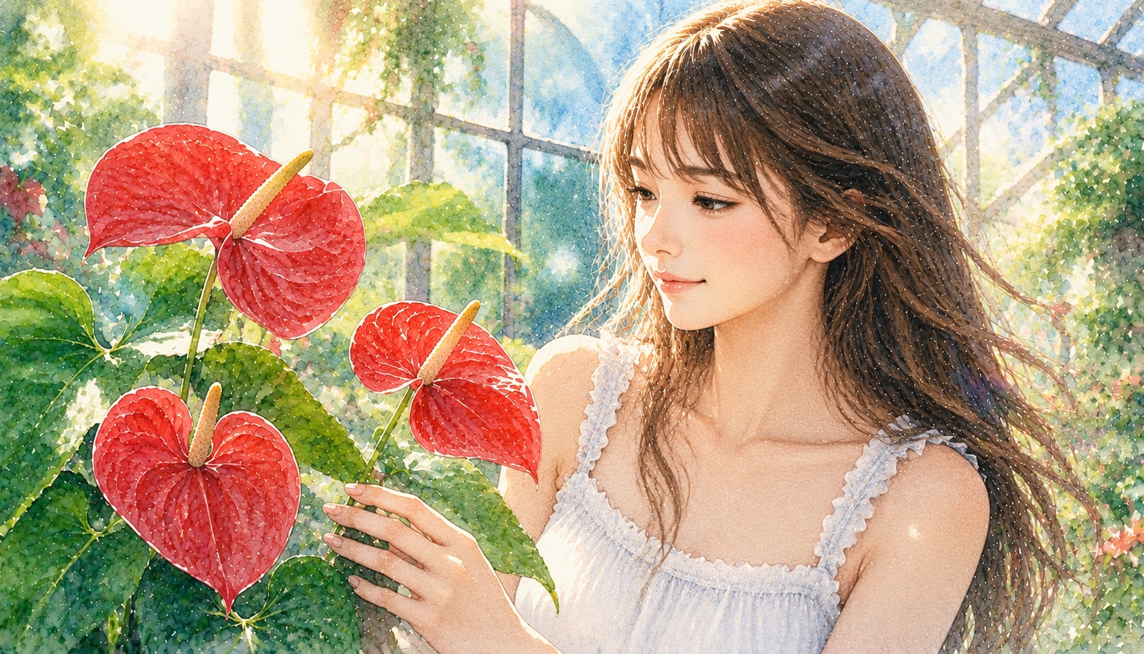 誕生花　0808 アンスリウム