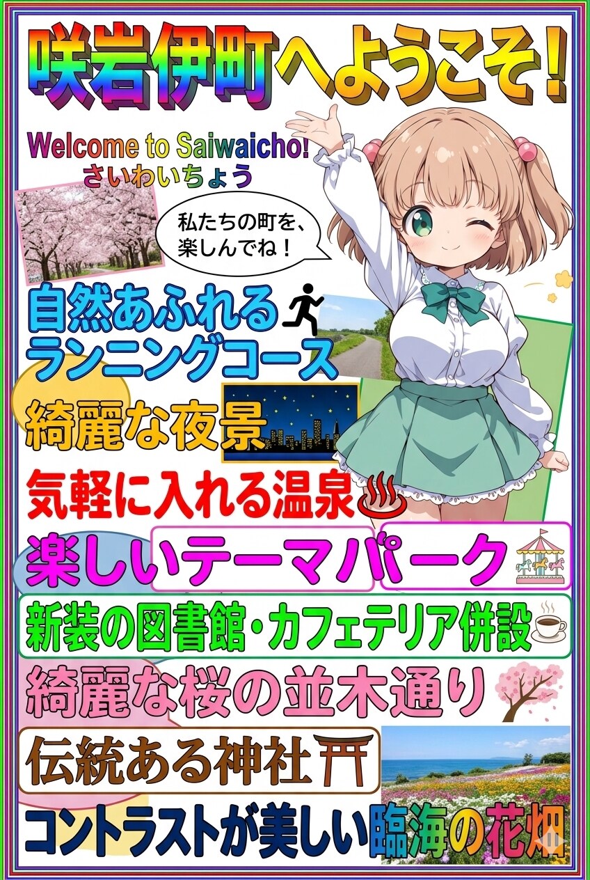 咲岩伊町へようこそ！(初心者バージョン) | の人気AIイラスト・グラビア