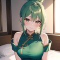 健全チャイナ服（緑髪娘） 3枚目