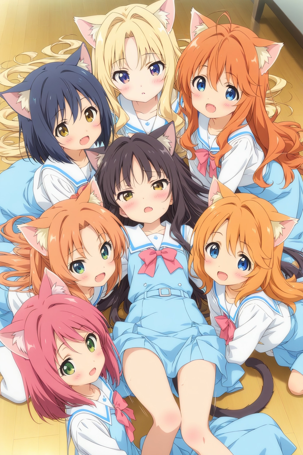 ネコミミシュウゴウ | の人気AIイラスト・グラビア