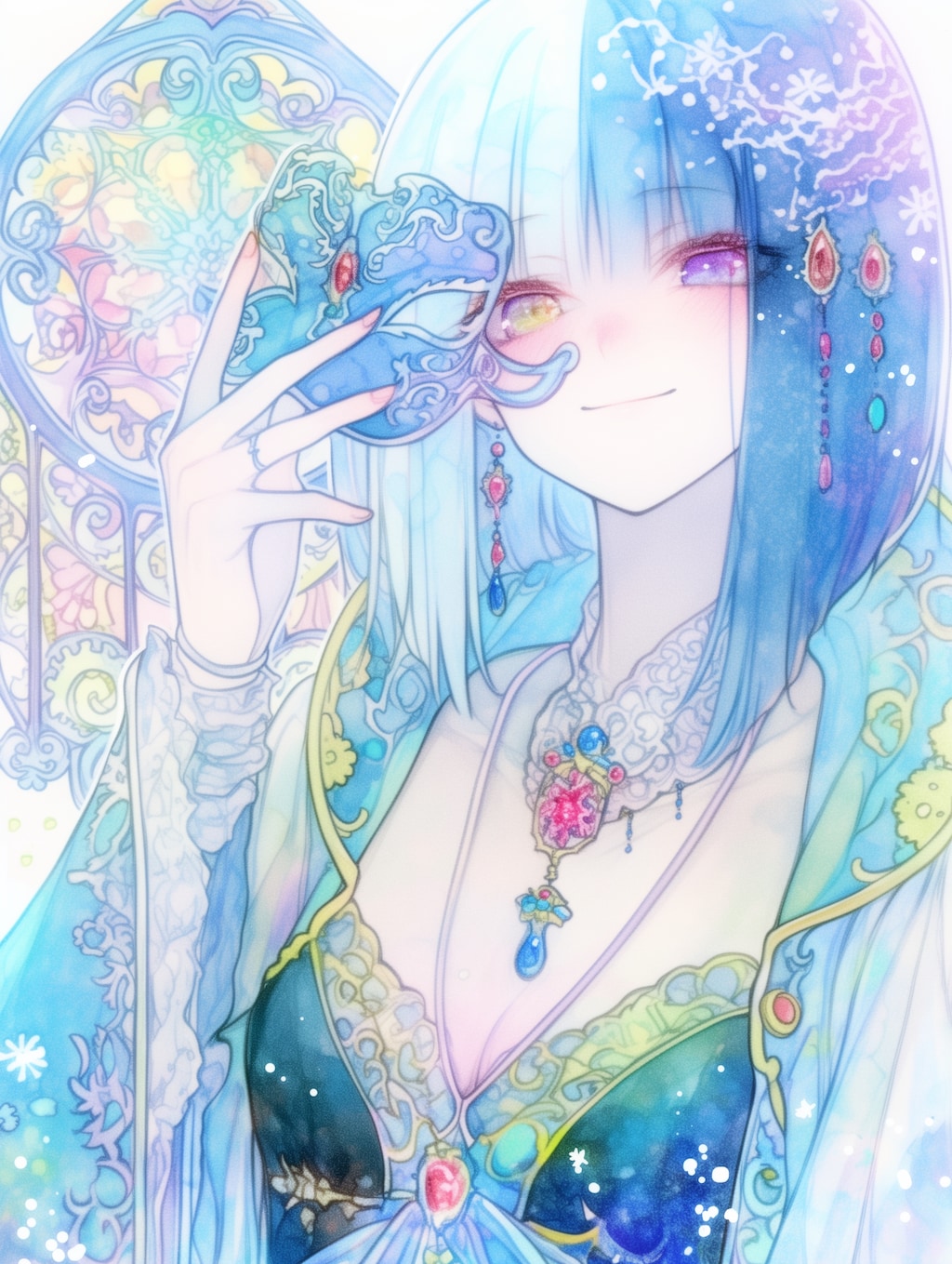 マスクの下は...