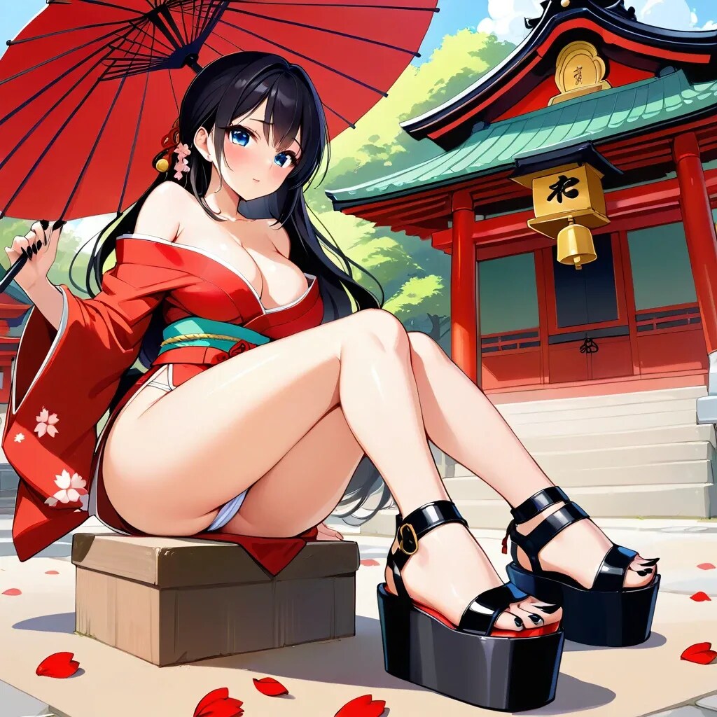 ぷっくり股間の和装美女