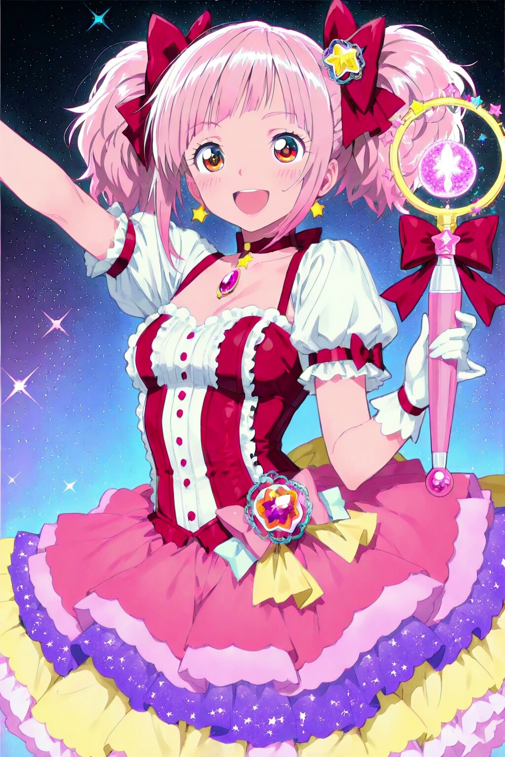 ピッグテールの美少女魔法少女