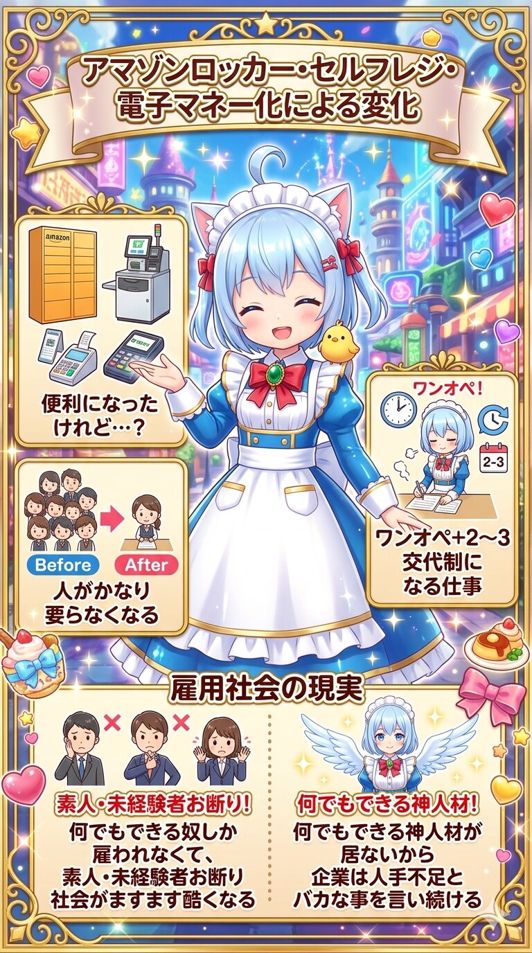 アマゾンロッカー・セルフレジ・電子マネー化による変化
