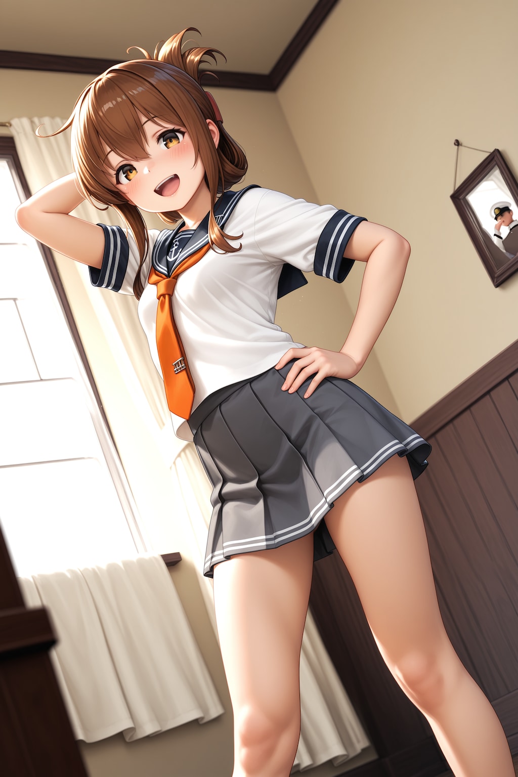 電さんの健康的な誘惑ポーズ