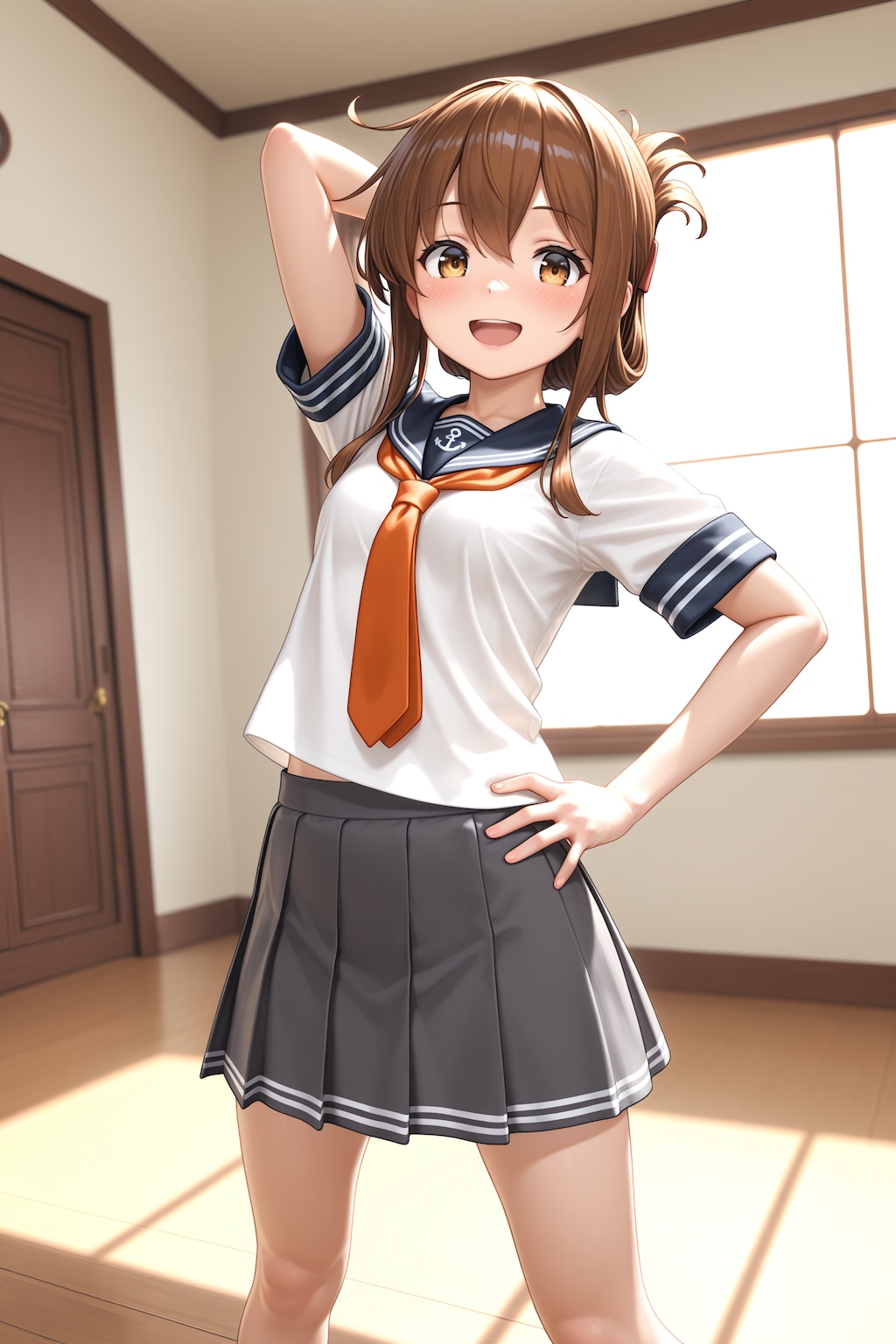 電さんの健康的な誘惑ポーズ