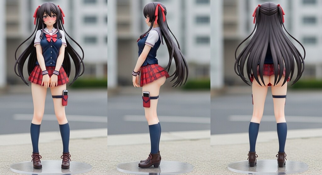 太ももポーチの三面図