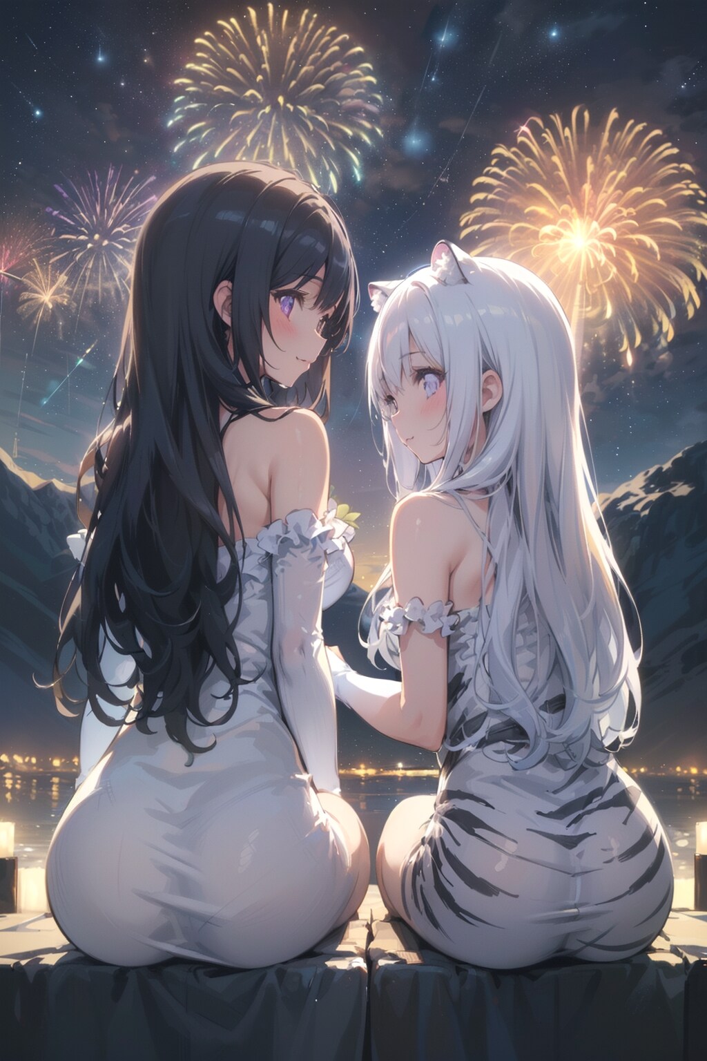 夏夜の華模様。