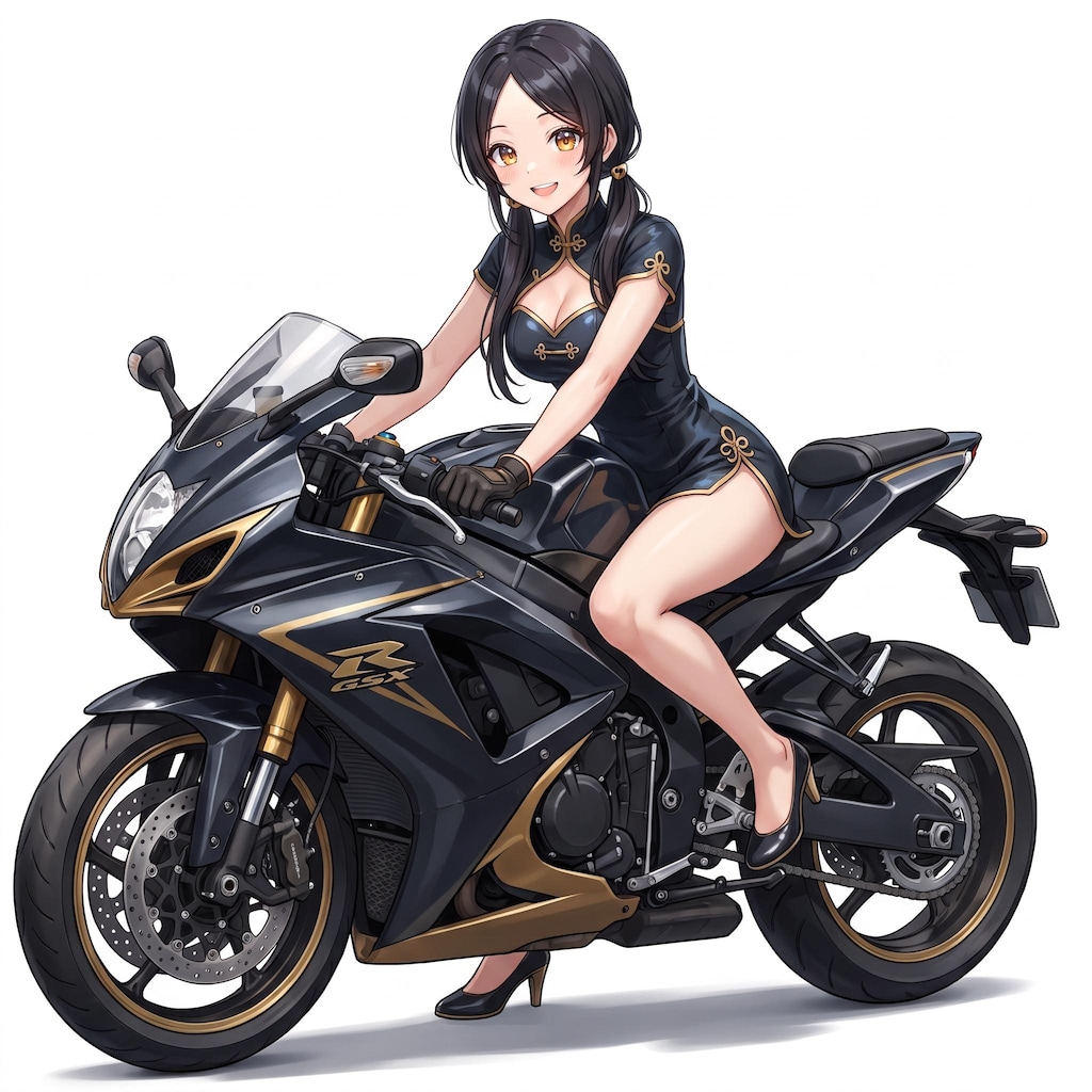 恋偈(れんげ)ちゃんとGSX-R750