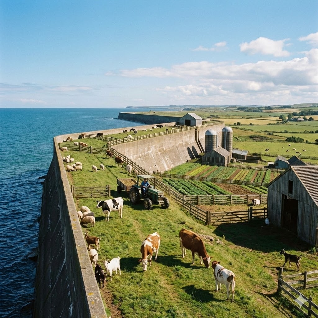 牧場になっている防波堤 | の人気AIイラスト・グラビア