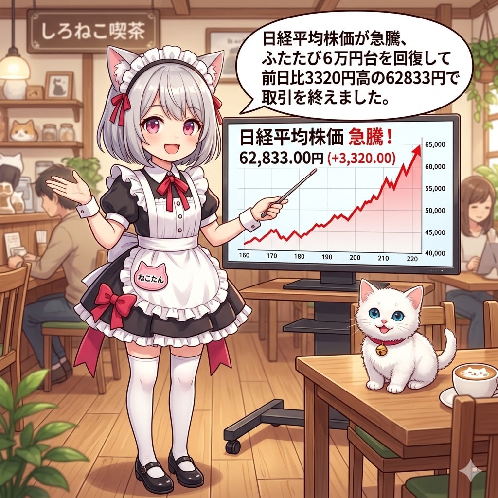 日経平均株価が６万円台を回復