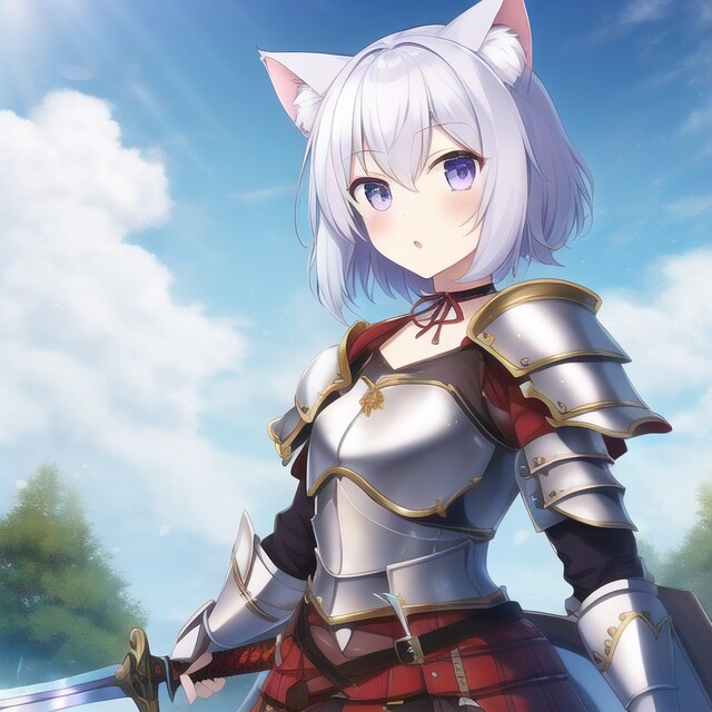 騎士猫ちゃん勝利する