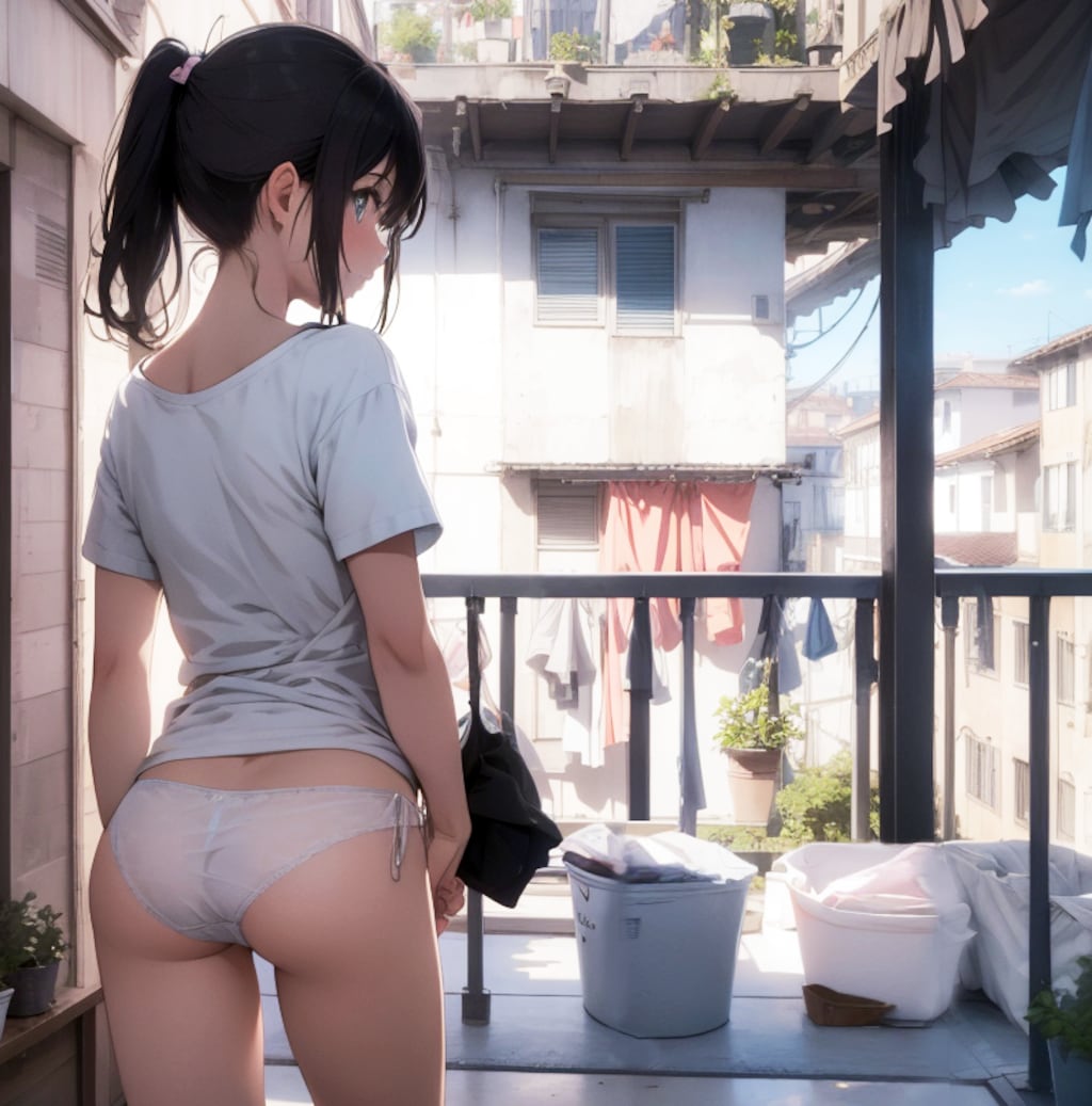 【7枚】「洗濯物干すの手伝ってー！」