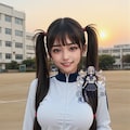 ブルマで体育の授業を受けているツインテールJ系妹ちゃん 2枚目