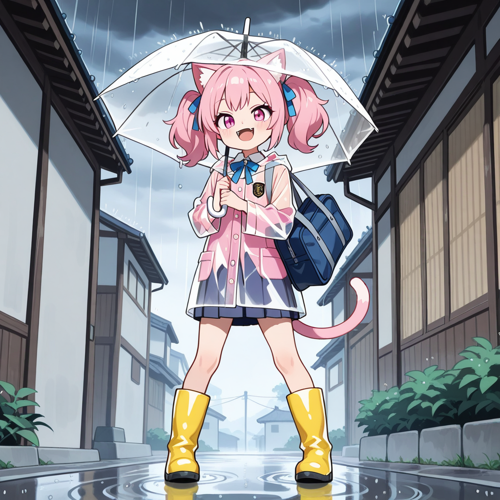 城ヶ崎アオイさまから頂いた雨合羽を着て、ご満悦なねこちゃん！！