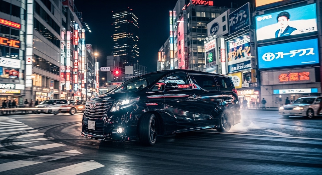 繁華街あるある-　車がドリフトしがち