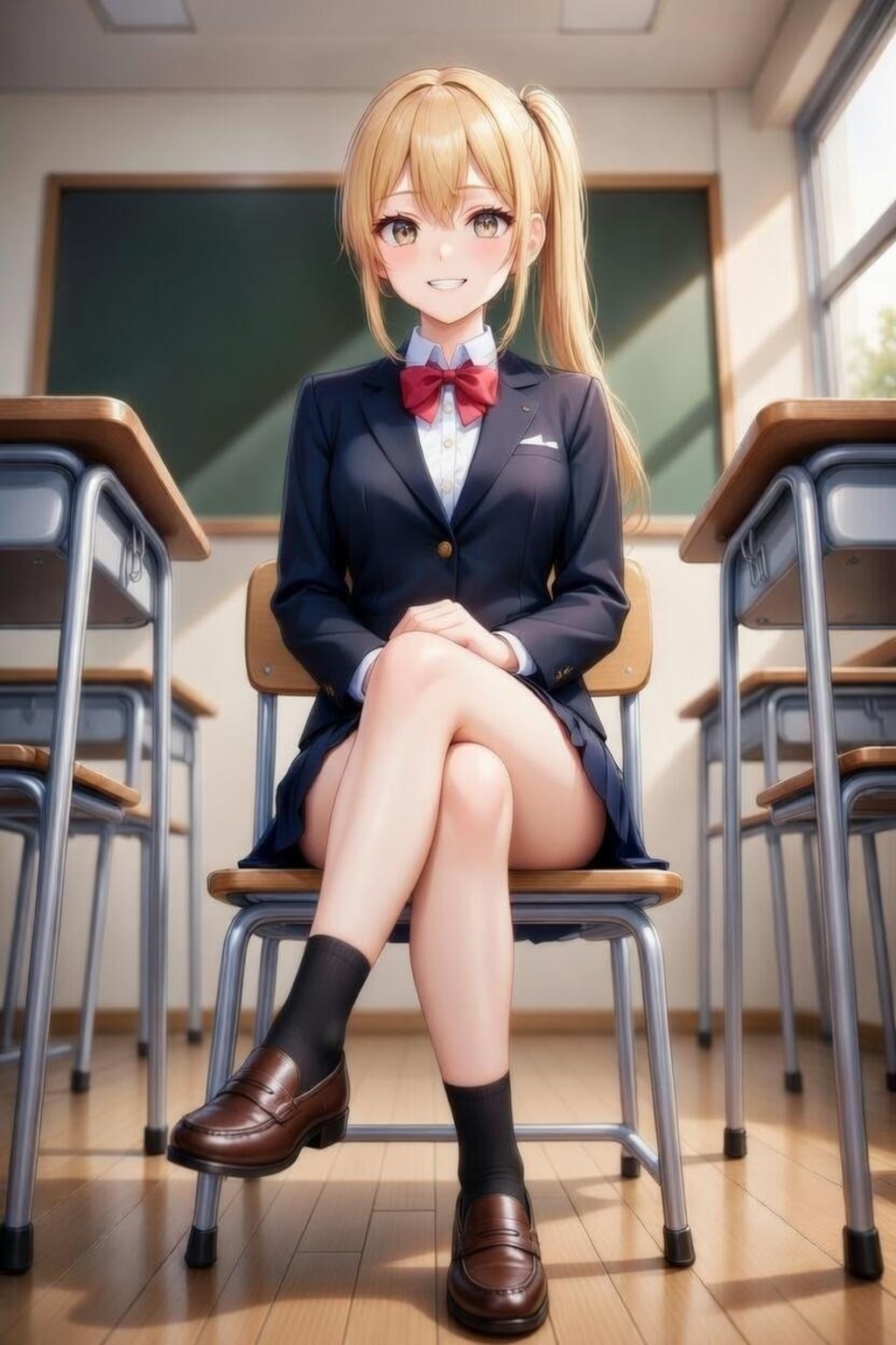 金髪の普通のJK