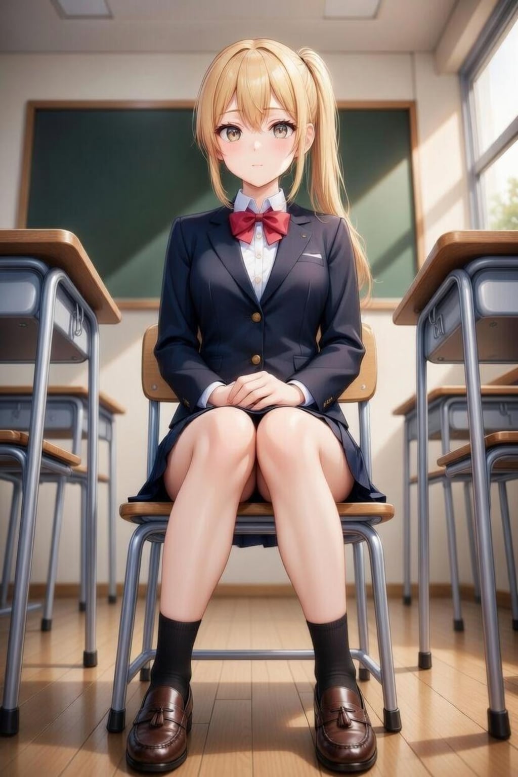 金髪の普通のJK