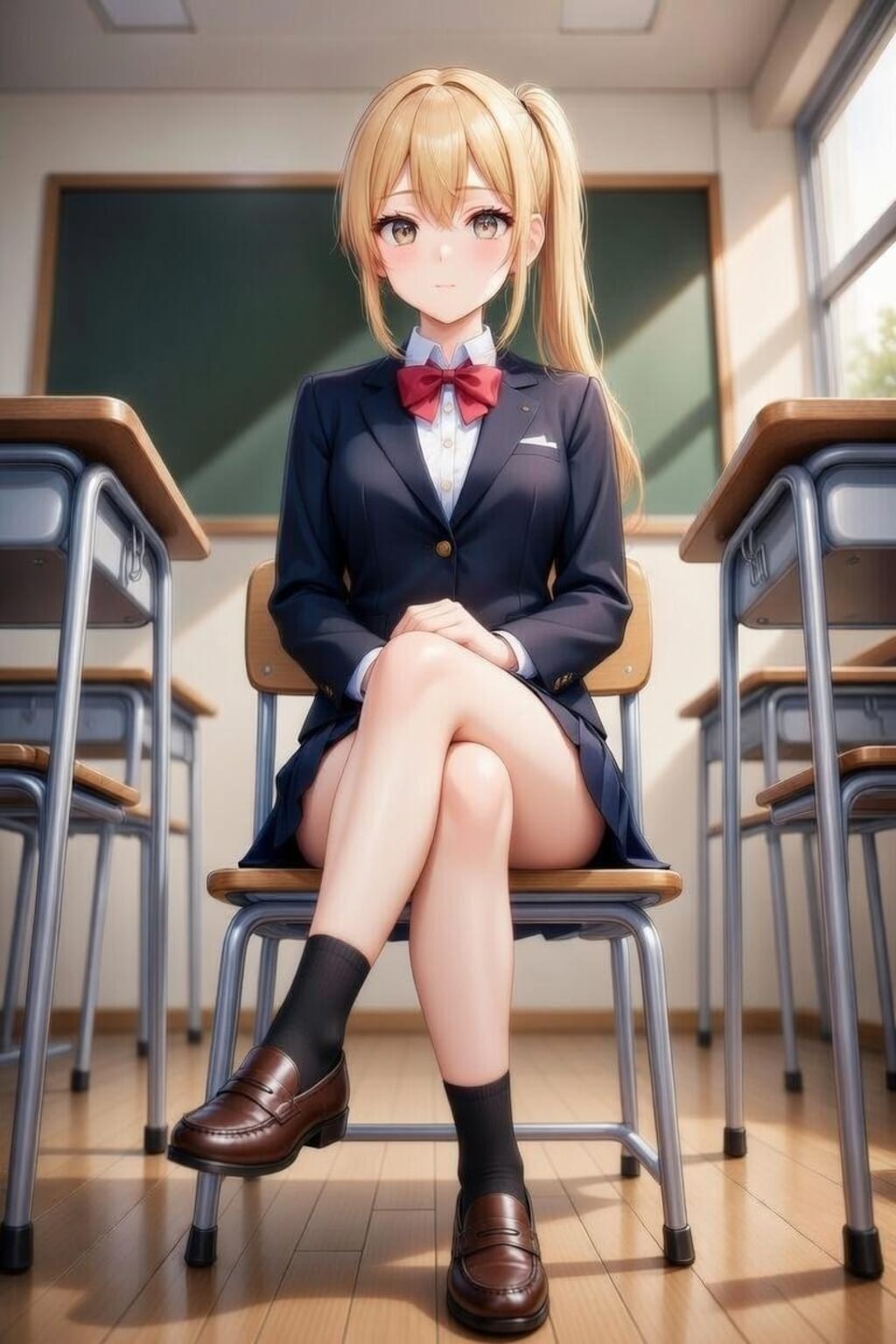 金髪の普通のJK