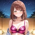 浴衣姿の心実と星空(ちちぷい版) 4枚目