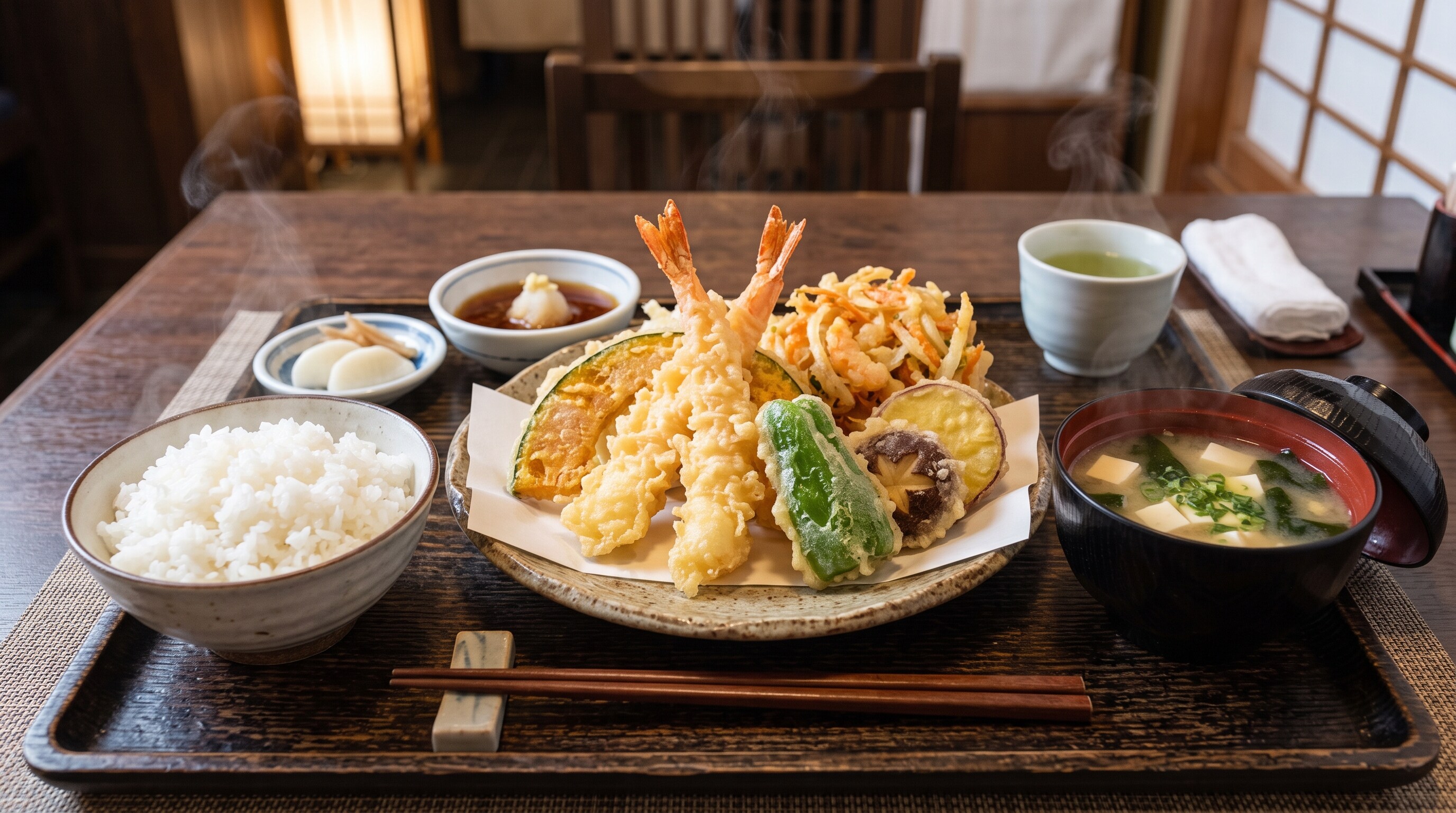 摩訶不思議食堂の天麩羅膳