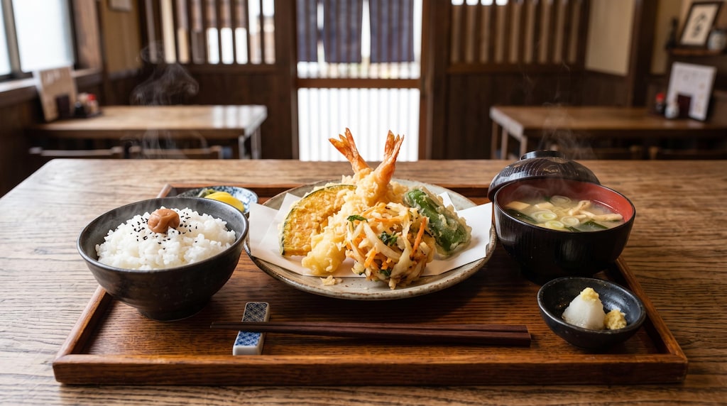 摩訶不思議食堂の天麩羅膳