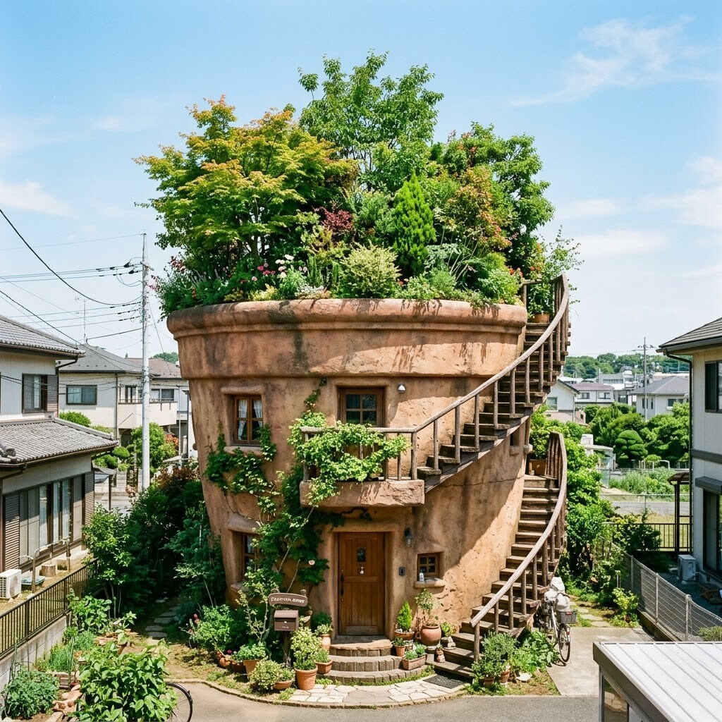 プランター風の家