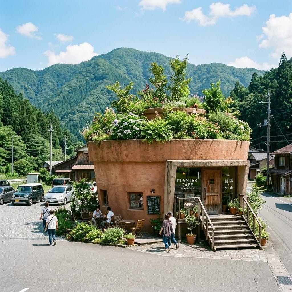 プランター風の家