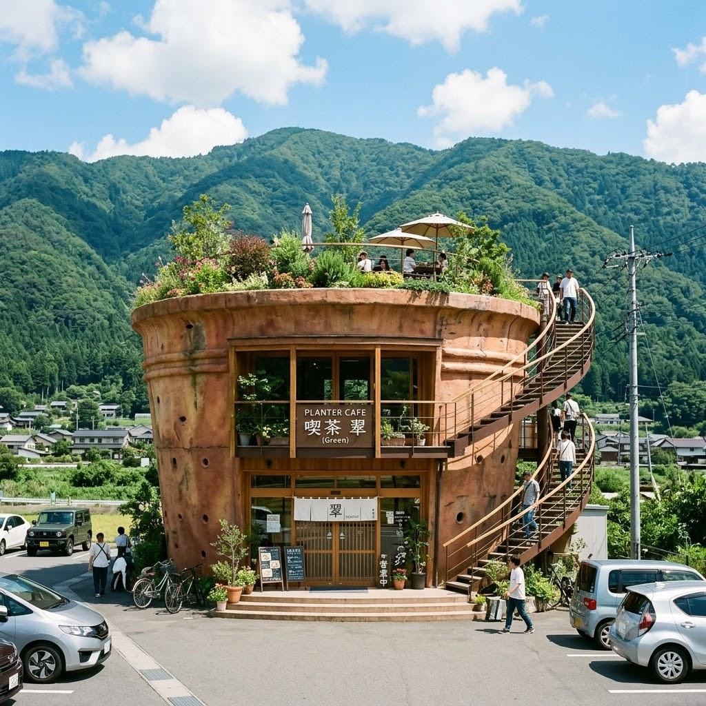 プランター風の家