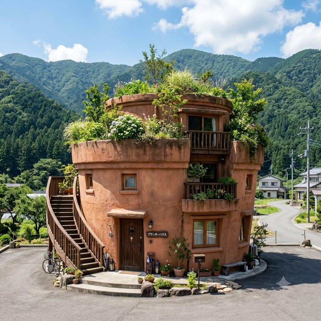 プランター風の家