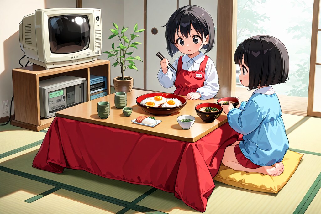 何かがちょっとずつおかしい昭和レトロな食卓