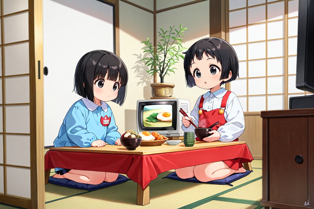 何かがちょっとずつおかしい昭和レトロな食卓