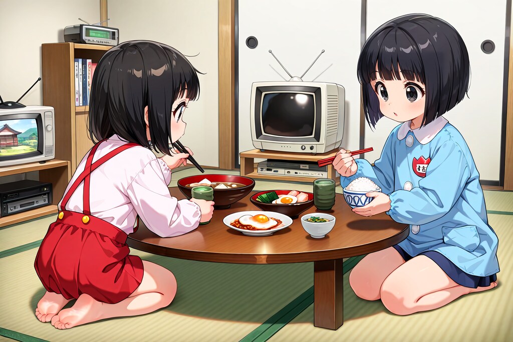 何かがちょっとずつおかしい昭和レトロな食卓