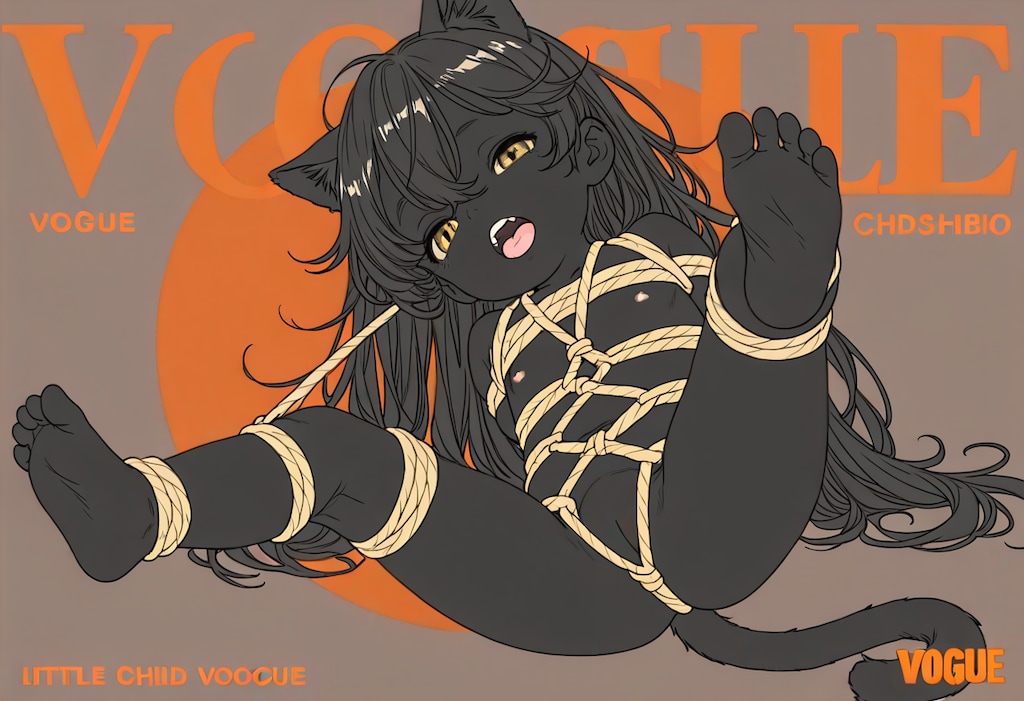 黒猫ちゃんを縛ったりぶっかけたり