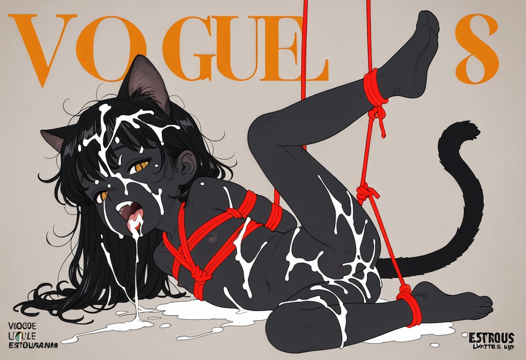 黒猫ちゃんを縛ったりぶっかけたり