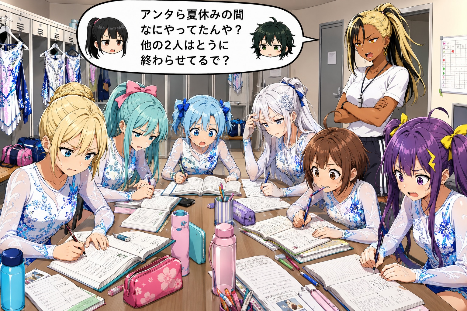 夏休みの宿題を | の人気AIイラスト・グラビア