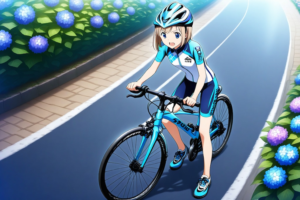 ぐりふぉんで自転車