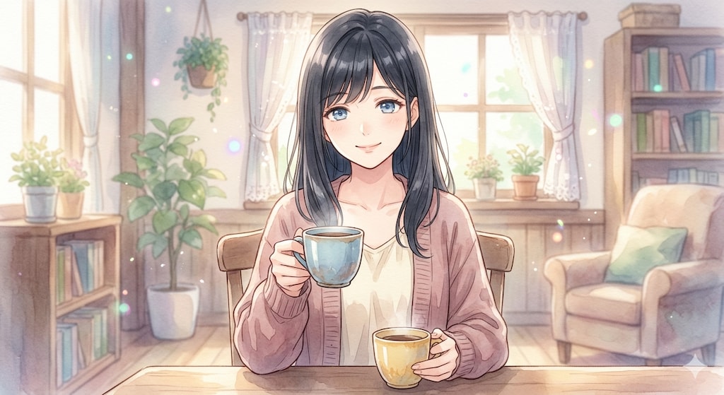 「借」#Gemini で生成してみた麻美さん　ー家庭での一コマー