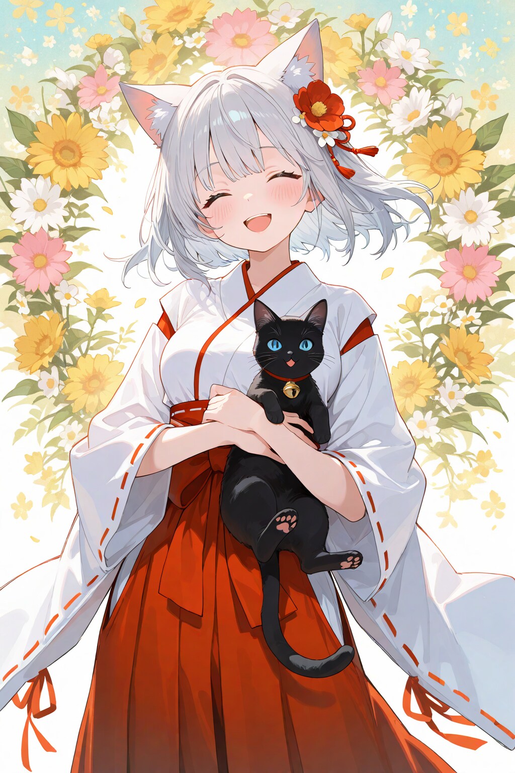 猫巫女様とクロネさん | の人気AIイラスト・グラビア