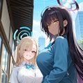 アスナとカリン　マンガ「先生にならねば」原画 2枚目