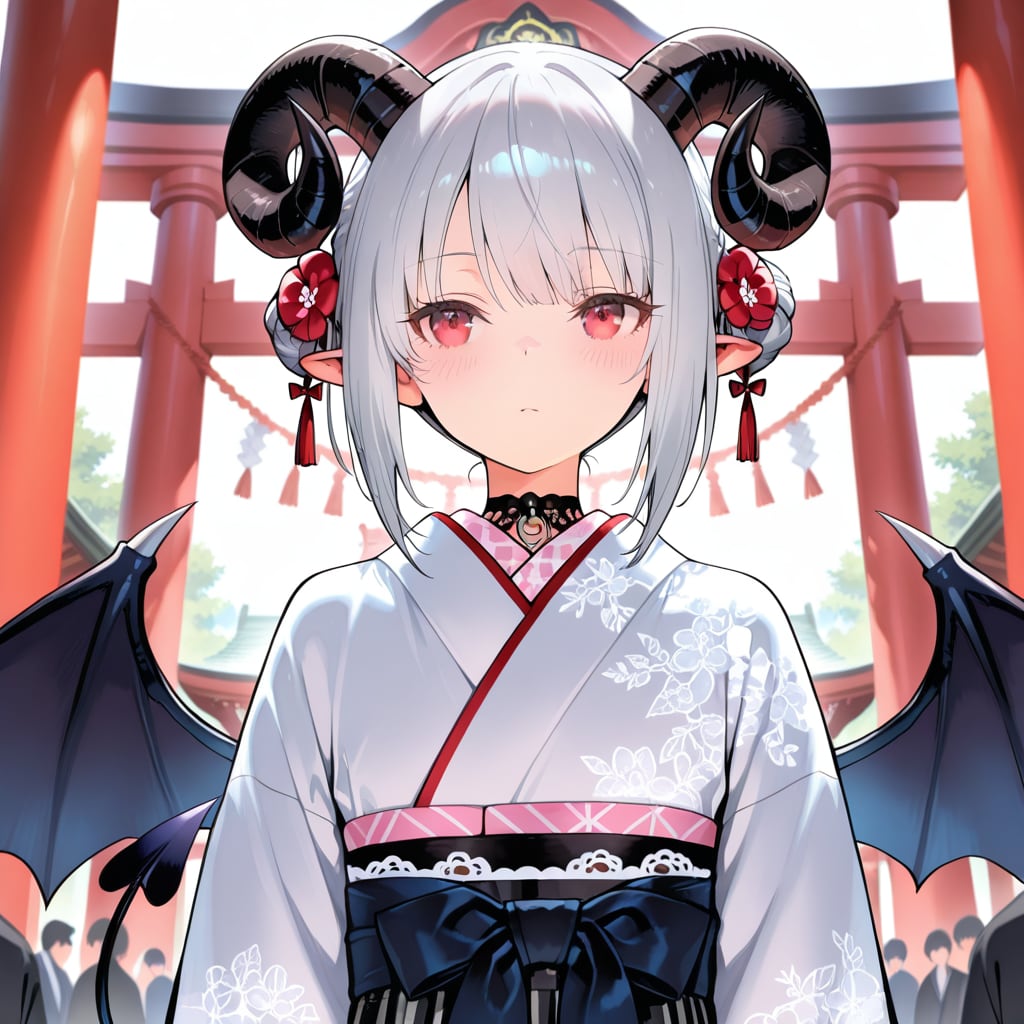 朱の鳥居に迷い込んだサキュバス